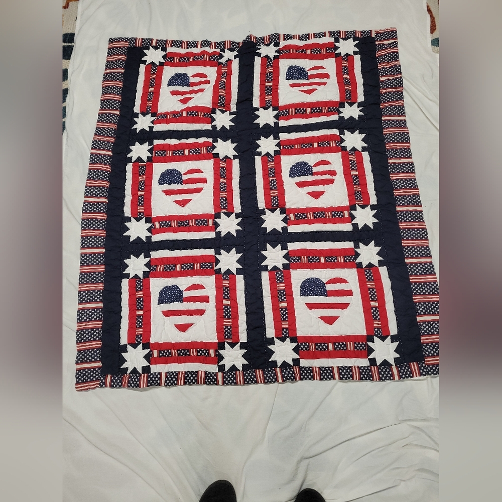 Patriotic Lap Quilt 52"×48"